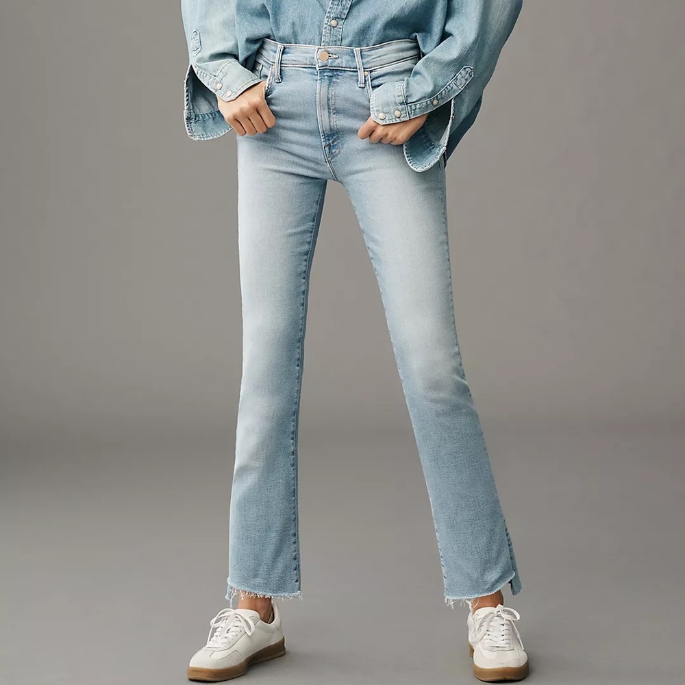 NWT MOTHER The Insider Crop Step Fray Jeans in Limited Edition Size 26